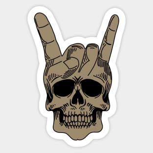 Heavy Metal Skull Sticker